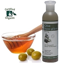 Shower Gel Scrub with Dictamelia, Olive Pit Particles & Honey - BIOselect Olive Shower Gel Scrub — photo N2