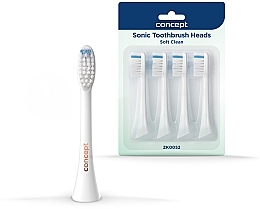 Fragrances, Perfumes, Cosmetics Toothbrush Heads, ZK0052, white - Concept Sonic Toothbrush Heads Soft Clean