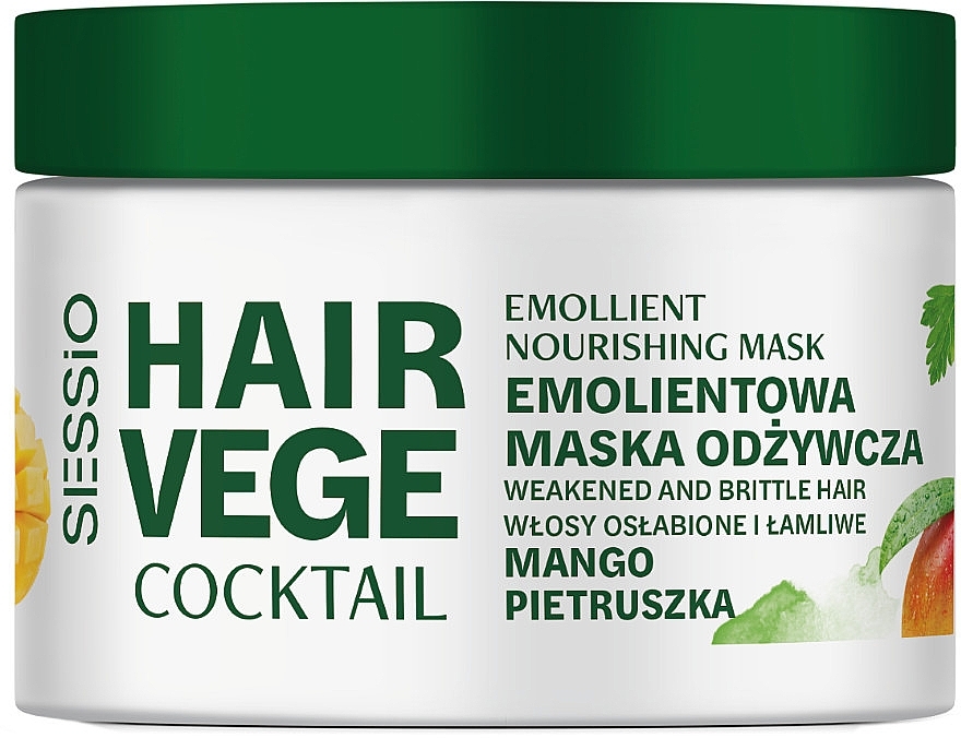 Mango & Parsley Softening Nourishing Hair Mask - Sessio Hair Vege Cocktail Emollient Nourishing Mask — photo N1