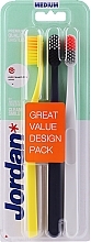 Fragrances, Perfumes, Cosmetics Toothbrush, medium, yellow, black, white - Jordan Clean Smile Medium