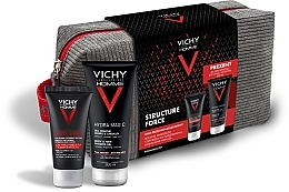 Fragrances, Perfumes, Cosmetics Set - Vichy Homme Structure Force Xmas 2021 (f/fluid/50ml + shr/gel/200ml + bag)