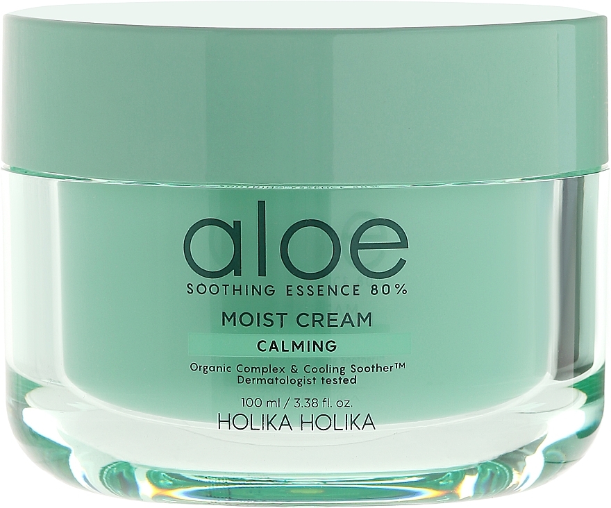 Aloe Vera Face Cream - Holika Holika Aloe Soothing Essence 80% Moist Cream — photo N2
