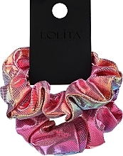 Fragrances, Perfumes, Cosmetics Hair Tie, multicolored, reflective, pink, 2 pcs. - Lolita Accessories Holo