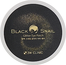 Fragrances, Perfumes, Cosmetics Hydrogel Eye Patch with Black Snail Mucin - 3w Clinic Black Snail Glitter Eye Patch