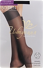 Fragrances, Perfumes, Cosmetics Knee Socks "MICROFIBRA" 50 Den, black - Intuicia