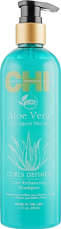 Curl Enhancing Hair Shampoo with Aloe Vera & Agave Nectar - CHI Aloe Vera Curl Enhancing Shampoo	 — photo N5