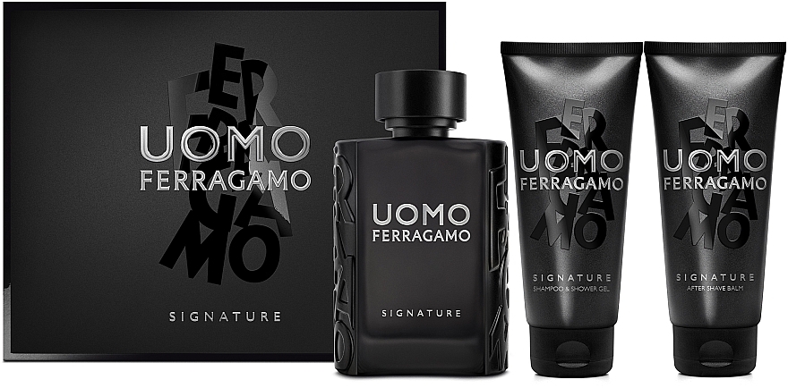 Salvatore Ferragamo Men's Signature - Set (edp/100ml + sh/gel/100ml + ash/balm/100ml) — photo N1