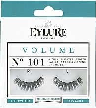 Flase Lashes №101 with Glue - Eylure Volume False Eyelashes No.101 — photo N1