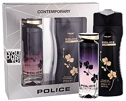 Fragrances, Perfumes, Cosmetics Police Police Dark Women - Set (edt/100ml + sh/gel/250ml)