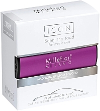 Fragrances, Perfumes, Cosmetics Magnolia & Wood Car Perfume - Millefiori Milano Icon Classic Purple Magnolia Blossom & Wood