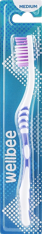 Medium Toothbrush, purple - Wellbee — photo N1