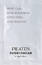 Fragrances, Perfumes, Cosmetics Face Mask "White Clay" - Pilaten White Clay Mask Blackhead Extraction Acne Removal (sample)