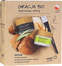 Fragrances, Perfumes, Cosmetics Set - Gracja Bio Inspired Nature (cr/50ml + mask/50ml + brush/1)