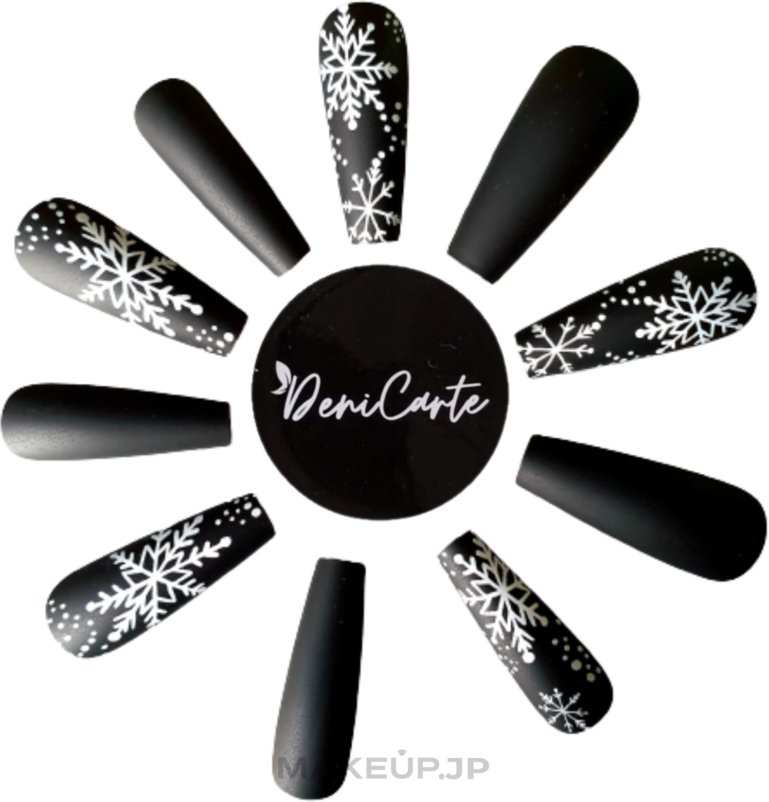 Christmas Nail Tips, 24 pcs - Deni Carte — photo Black