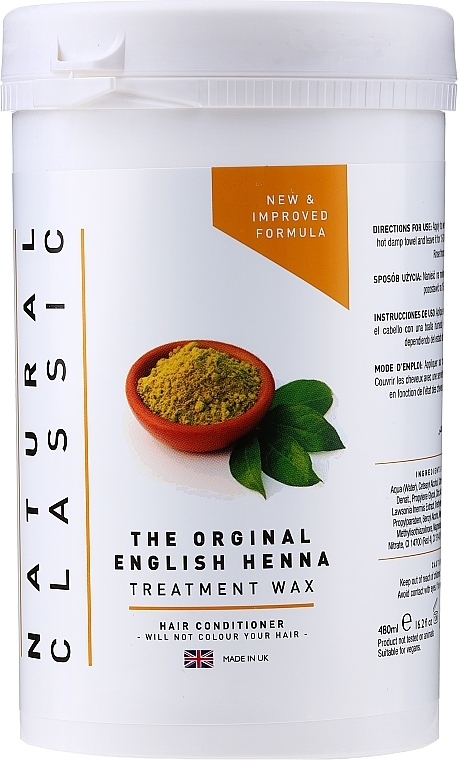 Hair Conditioning Mask - Natural Classic The Original English Henna Treatment Wax Mask — photo N1