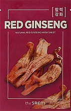 Fragrances, Perfumes, Cosmetics Facial Red Ginseng Sheet Mask - The Saem Natural Red Ginseng Mask Sheet