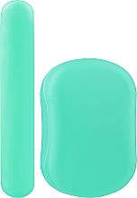 Fragrances, Perfumes, Cosmetics Sanel - Soap and Toothbrush Case, turquoise 