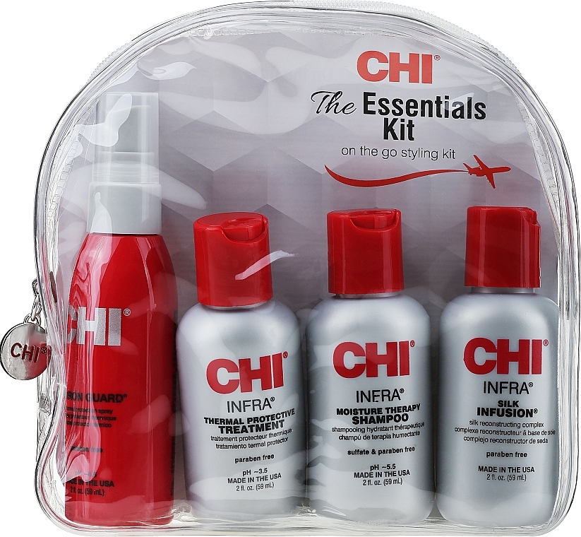 Set - CHI The Essentials Kit (sh/59ml + cond/59ml + silk/59ml + mist/59ml) — photo N1