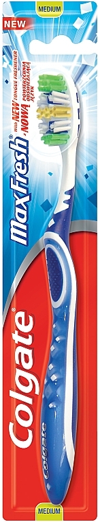 Medium Toothbrush, blue - Colgate Max Fresh Medium — photo N1