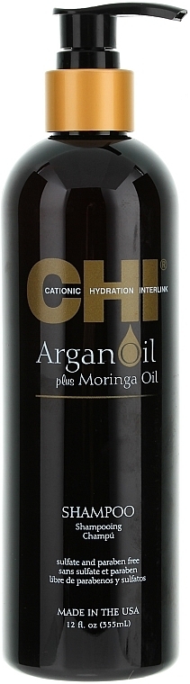 Repair Shampoo - CHI Argan Oil Plus Moringa Oil Shampoo — photo N2
