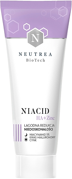 Anti-Imperfection Cream with Niacinamide - Neutrea BioTech Niacid HA + Zinc Cream — photo N1