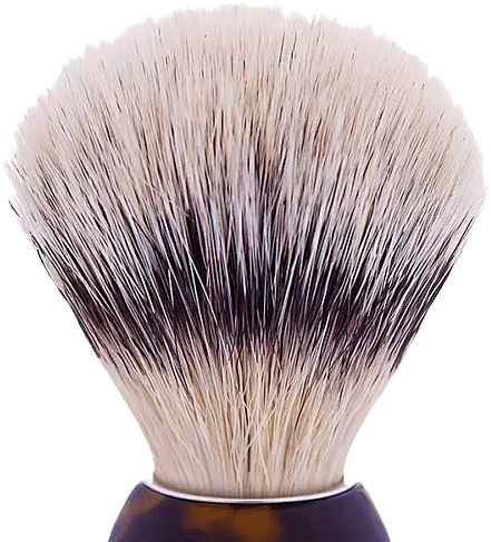 Shaving Brush, ecaille - Plisson Original Shaving Brush "High Mountain White" Fibre — photo N2