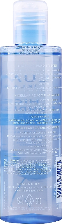 Micellar Water for All Skin Types - Lumene Klassikko — photo N2