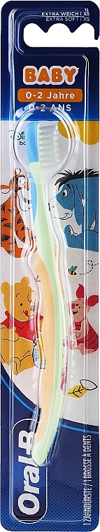 Soft Toothbrush, "Piglet", green & orange - Oral-B Baby — photo N1
