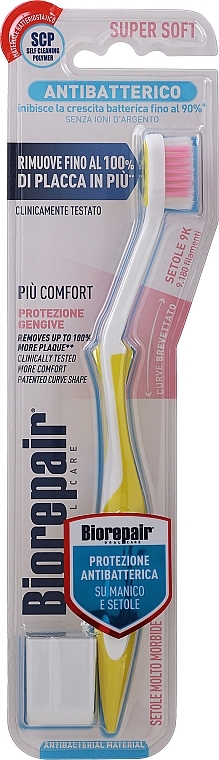 Perfect Cleaning Toothbrush, soft, yellow-white - Biorepair Oral Care Pro — photo N2