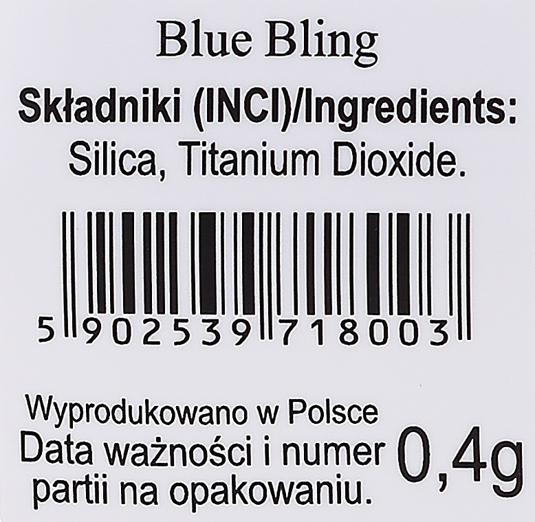 Nail Powder - Elisium Blue Bling Powder — photo N3