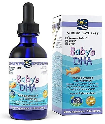 Baby Food Supplement "Seaweed Oil", 1050 mg - Nordic Naturals Baby's DHA Vegetarian — photo N4