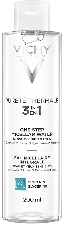 Micellar Water for Sensitive Face and Eyes - Vichy Purete Thermale Mineral Micellar Water — photo N2