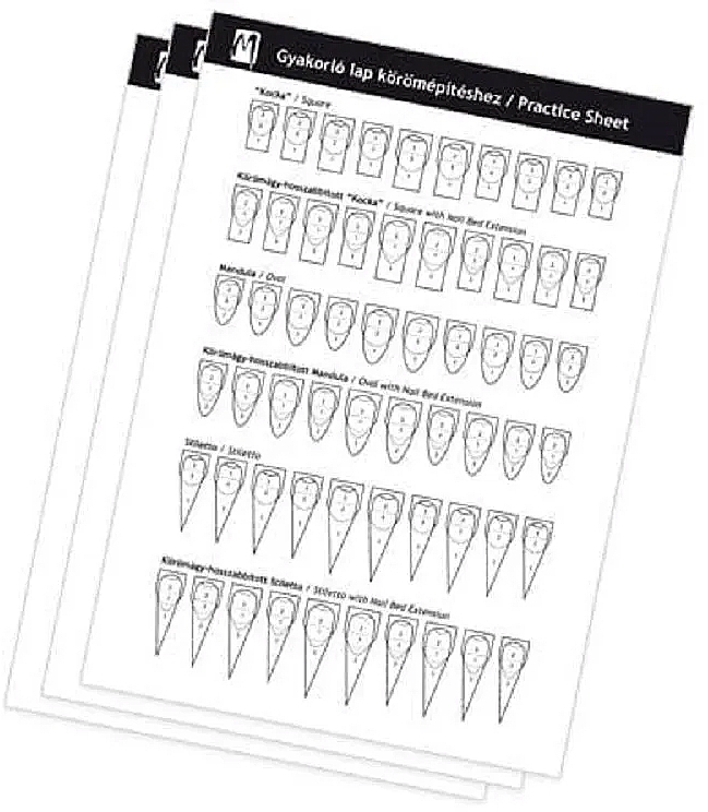 Nail Construction Sheet - Moyra Practice Sheet for Nail Construction — photo N1