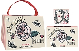 Fragrances, Perfumes, Cosmetics Set - Bath House Barefoot & Beautiful Gift Set Handbag Wild Rose (lip/balm/15g + b/salt/100g)