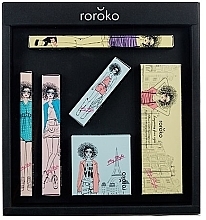 Fragrances, Perfumes, Cosmetics Set - Roroko Pink Baby Dool Make-up Box (eyebrow/pencil/0.4g + eyeshadow/8g + eyeliner/0.8g + blush/6g + mascara/8g + lipstick/3.5g)