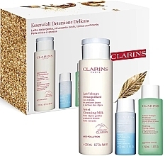 Fragrances, Perfumes, Cosmetics Bundle - Clarins Essential Detersione Delicata (cl/milk/200ml + rem/30ml + f/lot/50ml)