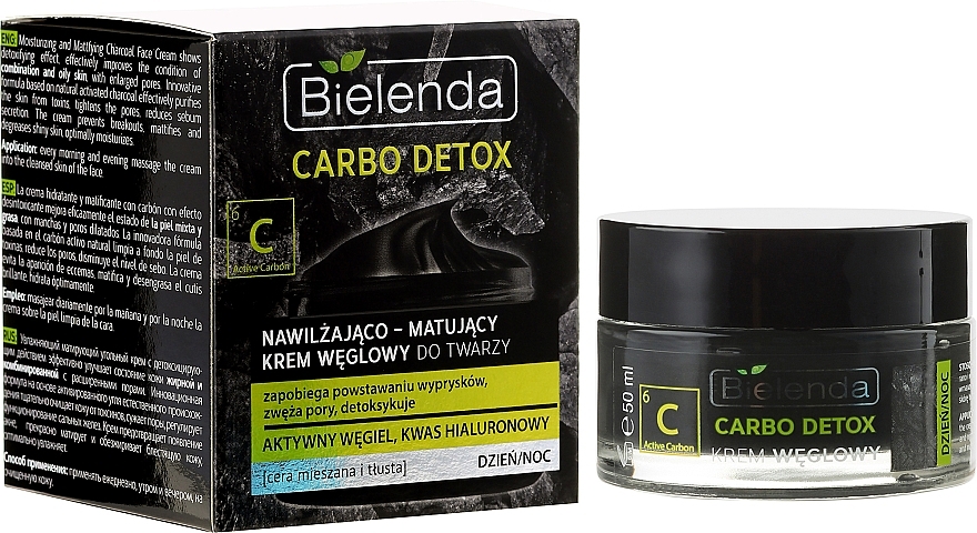 Mattifying Cream - Bielenda Carbo Detox — photo N1