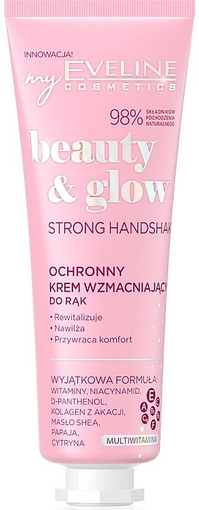 Protective Hand Cream - Eveline Cosmetics Beauty & Glow Strong Handshak! — photo N1