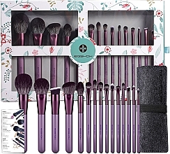Makeup Brush Set, 15 pcs - Eigshow Beauty Eigshow Makeup Brush Kit In Gift Box Smoke Purple — photo N1