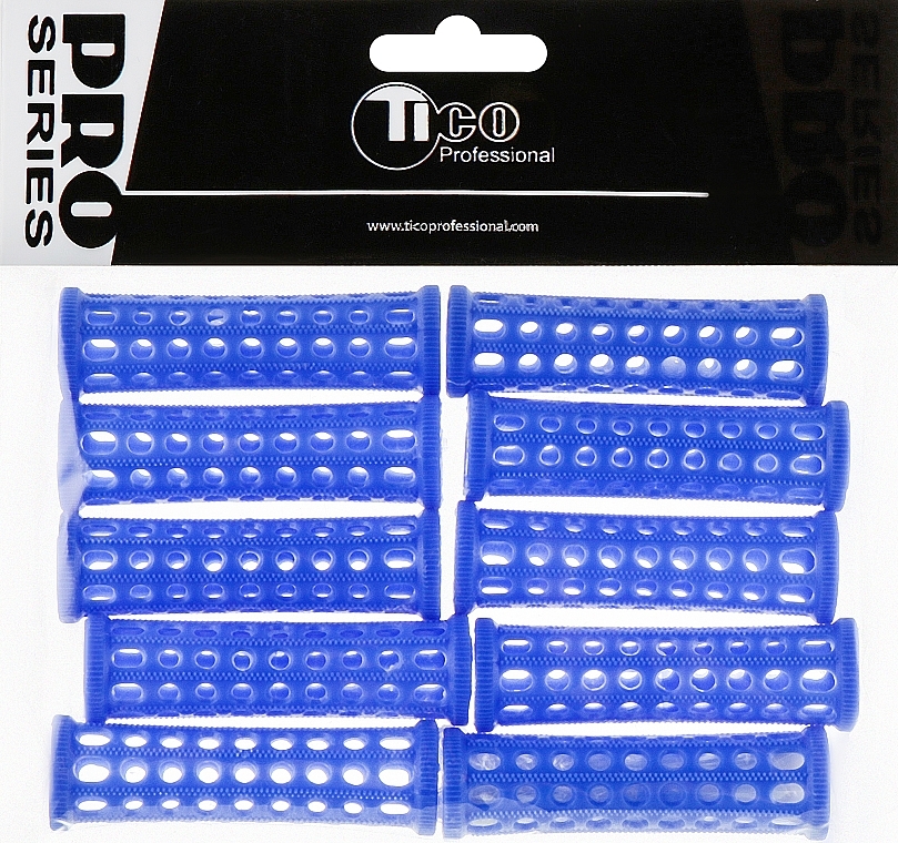 Plastic Hair Rollers d20 mm, blue - Tico Professional — photo N1