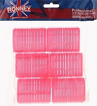 Fragrances, Perfumes, Cosmetics Velcro Curlers 44/63, pink - Ronney Professional Velcro Roller