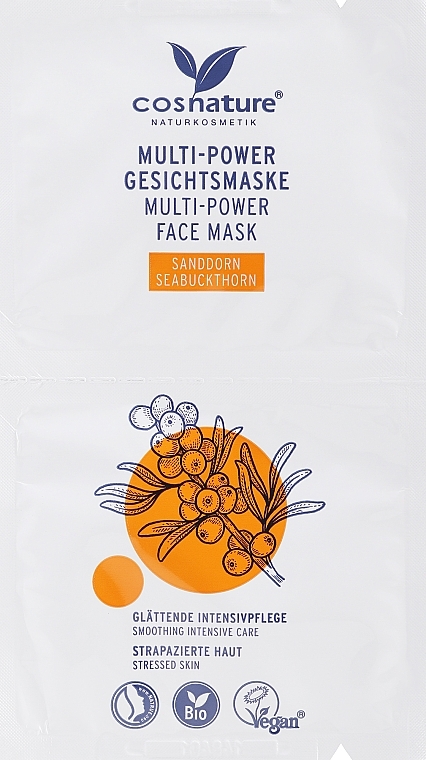 Sea Buckthorn Shaving Cream - Cosnature Multi-Power Face Mask — photo N1