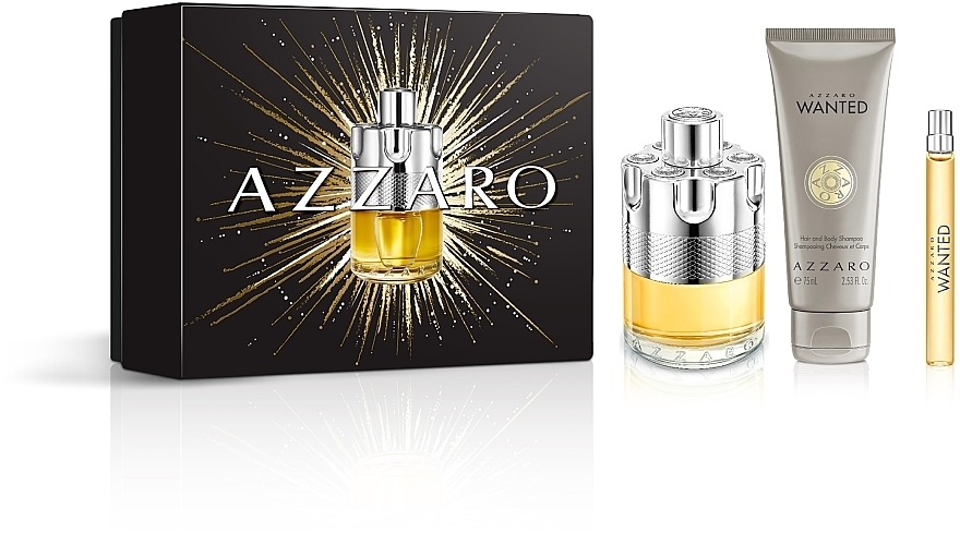 Azzaro Wanted - Set (edt/100ml + edt/10ml + sh/gel/75ml) — photo N1