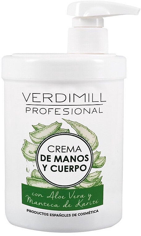 Aloe Vera Moisturizing Hand & Body Cream - Verdimill Professional Moisturizing Cream — photo N1