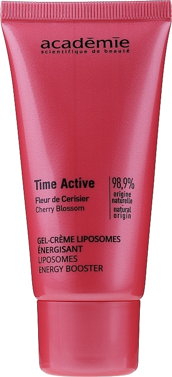 Face Gel Cream - Academie Time Active Cherry Blossom Liposomes Energy Booster — photo N1