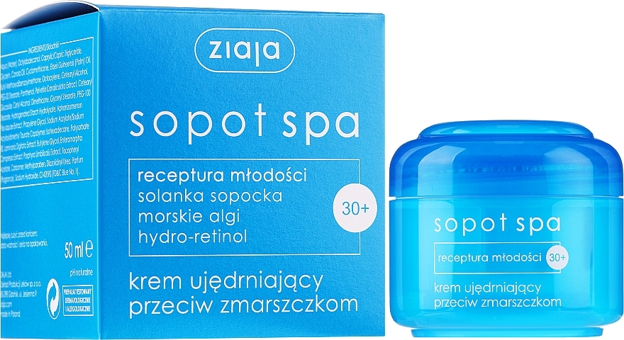 Firming Face Cream "Recipe for Youth 30+" - Ziaja Sopot Spa Firming Cream — photo N1