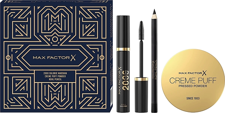 Set - Max Factor (mascara/9ml + eye/pencil/3,5g + powder/14g) — photo N2