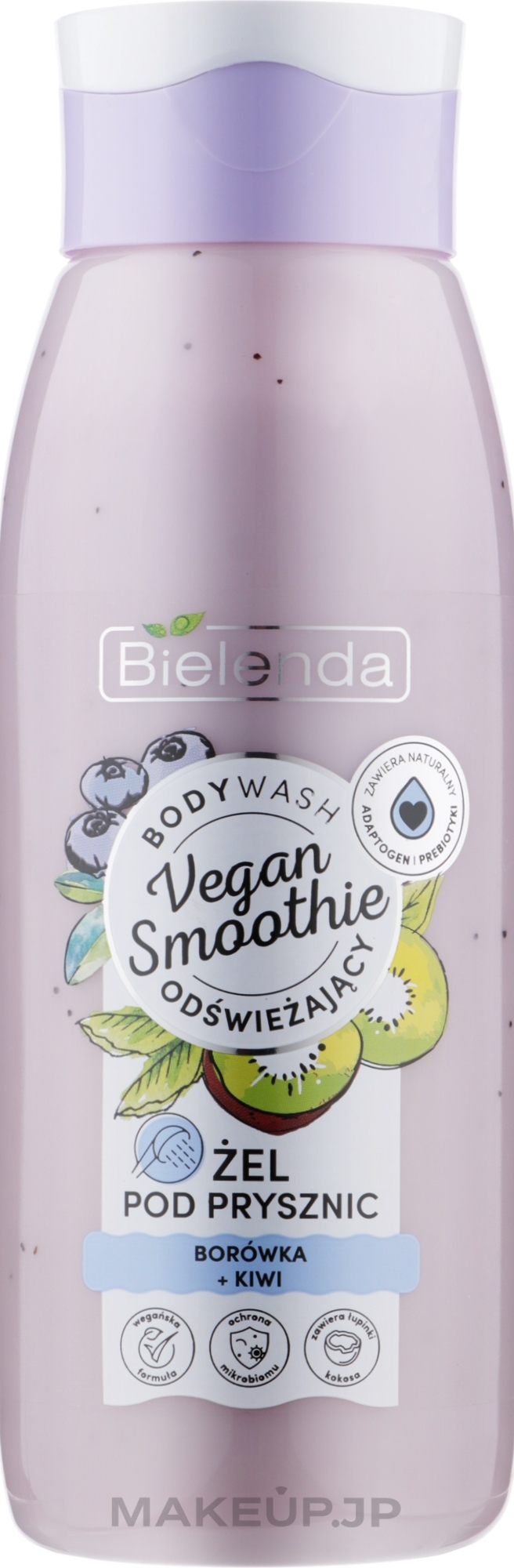 Blueberry & Kiwi Shower Gel - Bielenda Vegan Smoothie Shower Gel — photo 400 g