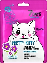 Face Mask "Pretty Kitty" - 7 Days Animal Pretty Kitty — photo N2