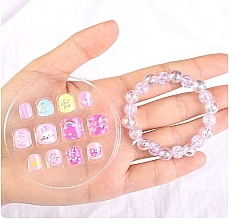 Self-Adhesive 5D Nails for Kids with Bracelet, 934 Bunny, 12 pcs - Deni Carte Tipsy Kids — photo N3